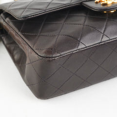 Chanel Vintage Small Classic Flap Dark Brown Lambskin - Series 3