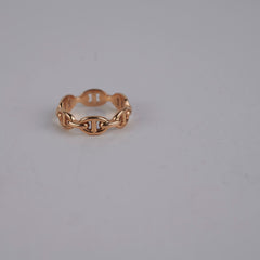 Hermes Chaine D'ancre Ring Size 55 Rose Gold