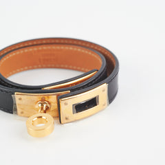 Hermes Mini Kelly Double Bracelet Black