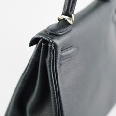 Hermes Kelly 28 Black Togo Q Square Stamp