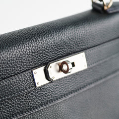 Hermes Kelly 28 Black Togo Q Square Stamp