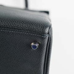 Hermes Kelly 28 Black Togo Q Square Stamp