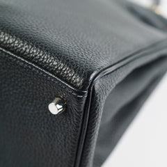 Hermes Kelly 28 Black Togo Q Square Stamp