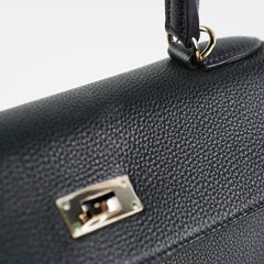 Hermes Kelly 28 Black Togo Q Square Stamp