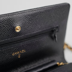 Chanel Caviar Wallet On Chain Woc Black