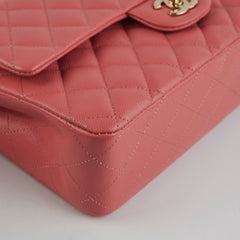 Chanel Caviar Medium/Large Double Classic Flap Pink