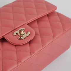 Chanel Caviar Medium/Large Double Classic Flap Pink