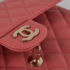 Chanel Caviar Medium/Large Double Classic Flap Pink