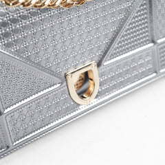 Christian Dior Micro Cannage Medum Diorama Metallic Silver