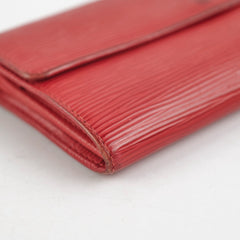 Louis Vuitton Epi Long Wallet Red
