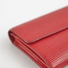 Louis Vuitton Epi Long Wallet Red