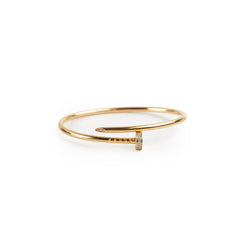 Cartier Juste Un Clou JUC Small with Diamonds Yellow Gold Size 15