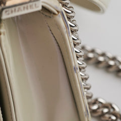 Chanel Boy Old Medium Iridiscent (Light grey)