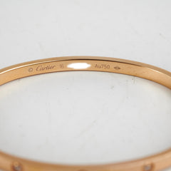 Cartier Love 10 Diamonds Small Bracelet Rose Gold Size 16