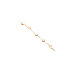 Van Cleef and Arpels Mother of Pearl MOP 5 Motif Bracelet