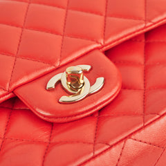 Chanel Medium/Large Classic Double Flap Red
