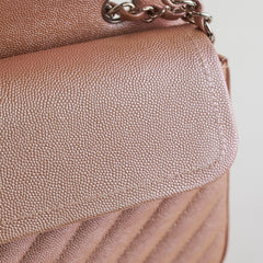 Chanel Medium Classic Double Flap Iridesent Rose Gold 18B