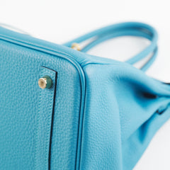 Hermes Birkin 30 Turquoise Togo