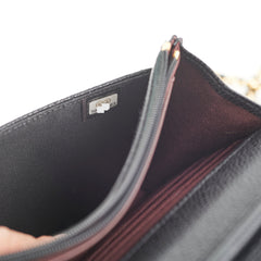 Chanel Caviar Wallet On Chain Black