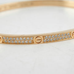 Cartier Small Model size 19 Love Pave Bracelet Yellow Gold 2021