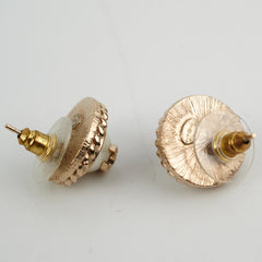 Chanel Coco Logo Rhinestone Pearl Earring Costume Jewellery