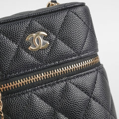 Chanel Caviar Vertical Vanity Case Black 31Series