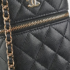 Chanel Caviar Vertical Vanity Case Black 31Series