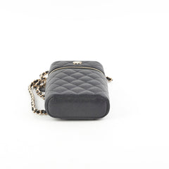 Chanel Caviar Vertical Vanity Case Black 31Series