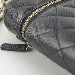Chanel Caviar Vertical Vanity Case Black 31Series