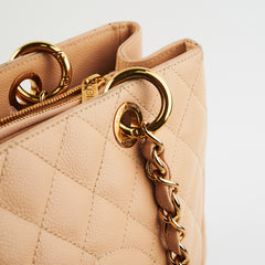 Chanel Caviar Grand Shopping Tote GST Tote Beige
