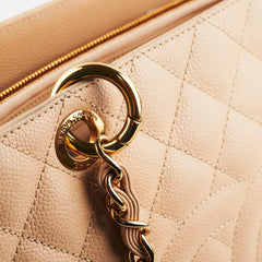 Chanel Caviar Grand Shopping Tote GST Tote Beige