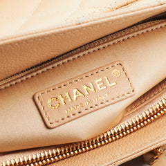 Chanel Caviar Grand Shopping Tote GST Tote Beige