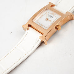 Hermes Heure H Watch Small Model (25mm) Blanc