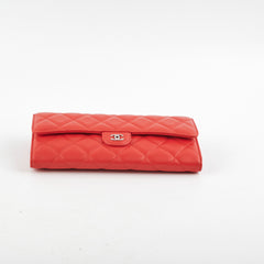 Chanel Lambskin Long Wallet Red