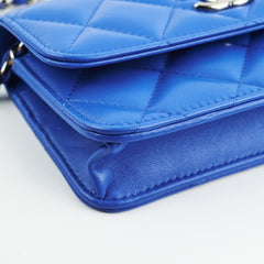 Chanel Mini Seasonal Flap Bag Lambskin Blue