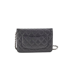 Chanel Wallet On Chain WOC Black Caviar SHW