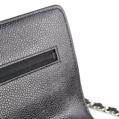 Chanel Wallet On Chain WOC Black Caviar SHW