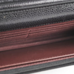 Chanel Wallet On Chain WOC Black Caviar SHW