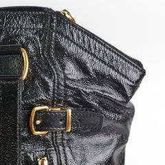 Saint Laurent Downtown Black Patent Bag Black