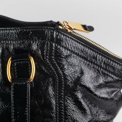 Saint Laurent Downtown Black Patent Bag Black