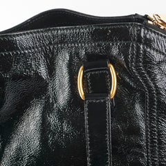 Saint Laurent Downtown Black Patent Bag Black