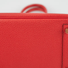 Hermes Birkin 25 Rouge De Coeur C Stamp