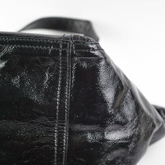 Saint Laurent Downtown Black Patent Bag Black