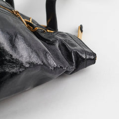Saint Laurent Downtown Black Patent Bag Black