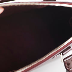 Louis Vuitton Paris LV Alma Burgundy Epi Patent Leather Bag PM
