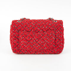 Chanel Tweed Mini Rectangular Red