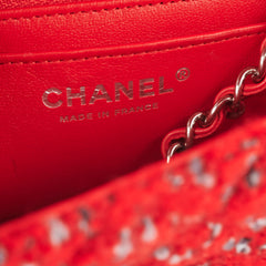 Chanel Tweed Mini Rectangular Red