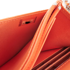 Chanel Lambskin Coral Wallet On Chain WOC