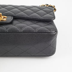 Chanel Medium/Large Caviar Classic Double Flap Black