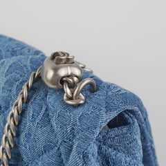 ITEM 25 - Chanel Denim Quilted Camelia Small Medium Flap